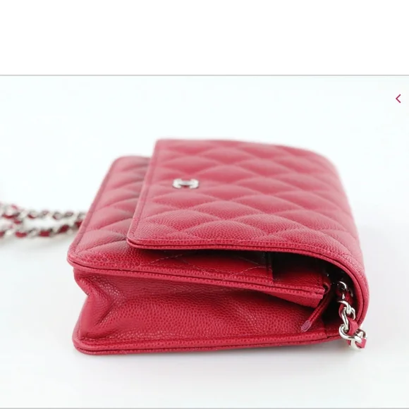 Chanel Caviar Wallet On Chain Red - Picture 3 of 7